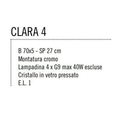 CLARA 4 PARETE/SOFFITTO CON BRACCIO FLESSIBILE Illuminando - Cristalensi Shop Online