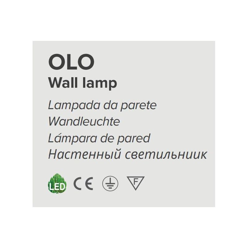 OLO LAMPADA DA PARETE OVALE IN ALLUMINIO FINITURA BRONZO LED 33W LUCE 3000K MODERNA