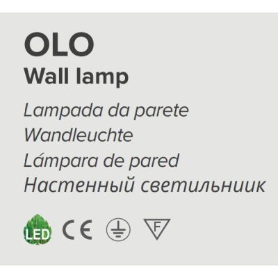 OLO LAMPADA DA PARETE OVALE IN ALLUMINIO FINITURA BRONZO LED 33W LUCE 3000K MODERNA