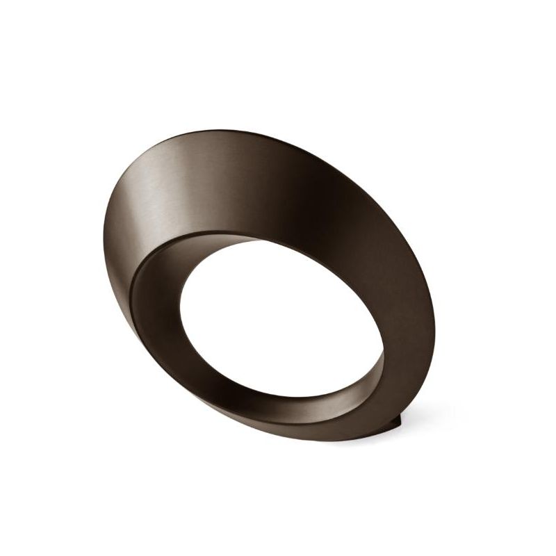 OLO LAMPADA DA PARETE OVALE IN ALLUMINIO FINITURA BRONZO LED 33W LUCE 3000K MODERNA
