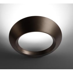 OLO LAMPADA DA PARETE OVALE IN ALLUMINIO FINITURA BRONZO LED 33W LUCE 3000K MODERNA