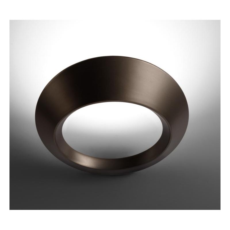 OLO LAMPADA DA PARETE OVALE IN ALLUMINIO FINITURA BRONZO LED 33W LUCE 3000K MODERNA