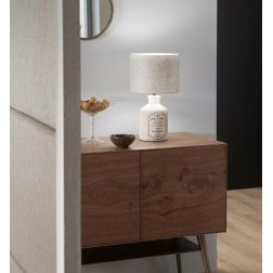 FACTORY LAMPADA DA TAVOLO IN CERAMICA DECORATA CON PARALUME GRIGIO SHABBY CHIC LAMPADINA ATTACCO E27 2