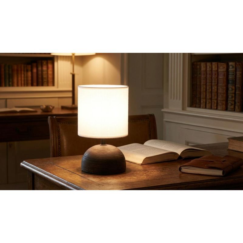 LAMPADA DA TAVOLO IN CERAMICA COLORATA 5 FINITURE CON PARALUME IN TESSUTO LAMPADINA ATTACCO E14