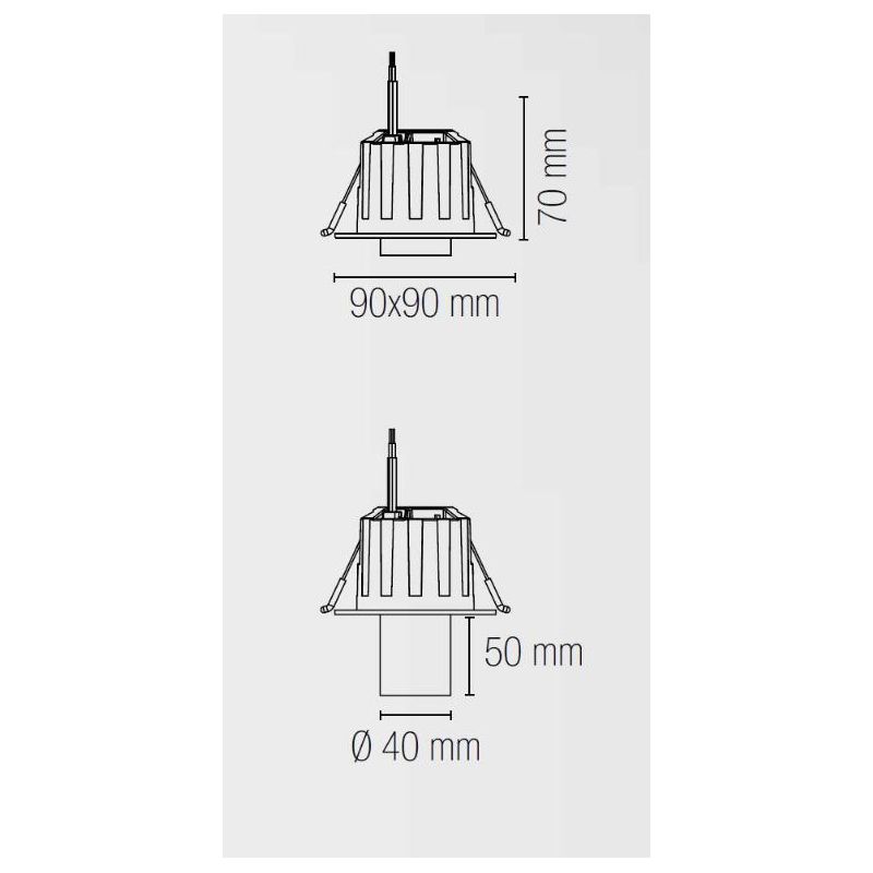 FARETTO ORIENTABILE A 1 O 3 LUCI CON LED 6W-16W INTEGRATO LUCE 3000K-4200K-6500K MODERNO IN 2 MISURE