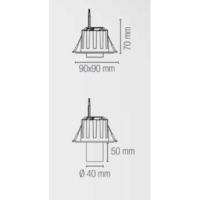FARETTO ORIENTABILE A 1 O 3 LUCI CON LED 6W-16W INTEGRATO LUCE 3000K-4200K-6500K MODERNO IN 2 MISURE