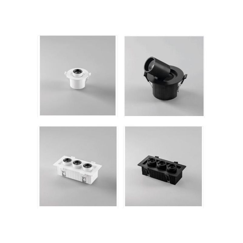 FARETTO ORIENTABILE A 1 O 3 LUCI CON LED 6W-16W INTEGRATO LUCE 3000K-4200K-6500K MODERNO IN 2 MISURE