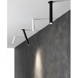 FARETTO DA INCASSO ORIENTABILE GESSO E ALLUMINIO LED 2,5W LUCE 3000K-4000K BIANCO O NERO MODERNO