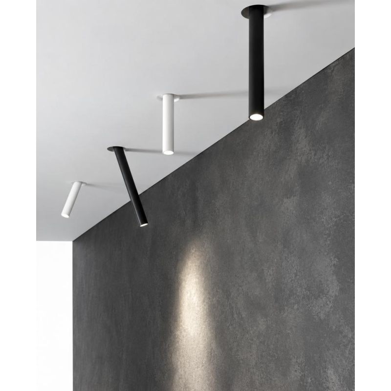 FARETTO DA INCASSO ORIENTABILE GESSO E ALLUMINIO LED 2,5W LUCE 3000K-4000K BIANCO O NERO MODERNO