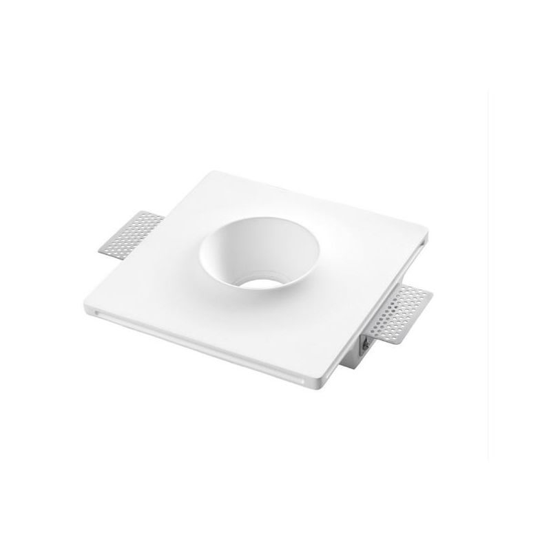 SPLASH INCASSO IN GESSO VERNICIABILE CM 20X20 LAMPADINA ATTACCO GU10 MODERNO