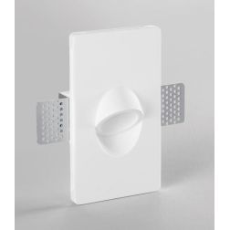 SEGNAPASSO DA INCASSO IN GESSO VERNICIABILE FARETTO ROTONDO LAMPADINA ATTACCO MINI GU10 MODERNO