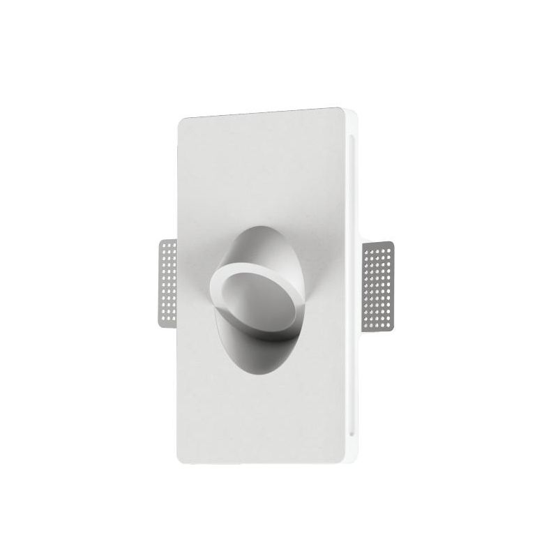 SEGNAPASSO DA INCASSO IN GESSO VERNICIABILE FARETTO ROTONDO LAMPADINA ATTACCO MINI GU10 MODERNO