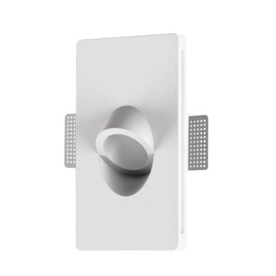 SEGNAPASSO DA INCASSO IN GESSO VERNICIABILE FARETTO ROTONDO LAMPADINA ATTACCO MINI GU10 MODERNO