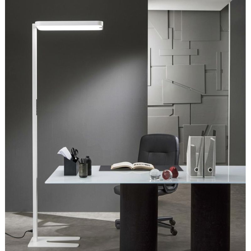 STEWART PIANTANA DA UFFICIO LED 96W LUCE 5000K DIMMERABILE TOUCHSCREEN SENSORE MOVIMENTO BIEMISSIONE LUCE MODERNA
