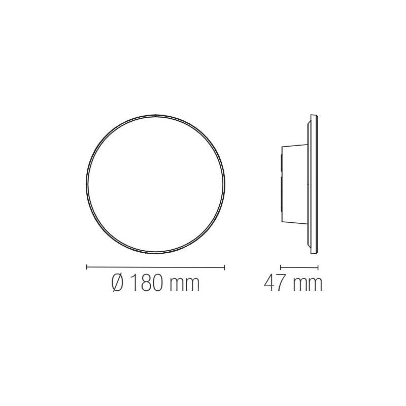 APPLIQUE ROTONDA DA ESTERNO 2 MISURE LED 12W-18W LUCE CCT 3000K-4000K IP65 ANTI CORROSIONE MODERNA