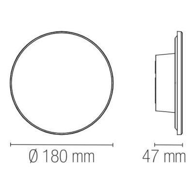 APPLIQUE ROTONDA DA ESTERNO 2 MISURE LED 12W-18W LUCE CCT 3000K-4000K IP65 ANTI CORROSIONE MODERNA