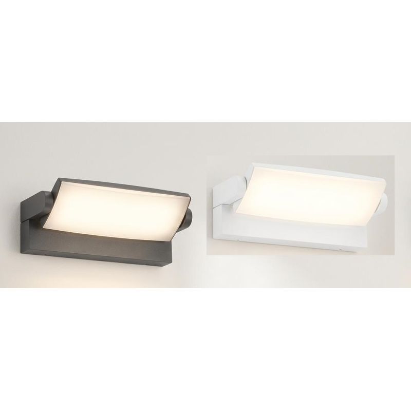 FLOYD APPLIQUE DA ESTERNO ORIENTABILE LED 25W LUCE CCT 3000K-4000K IP65 ALLUMINIO BIANCO E ANTRACITE