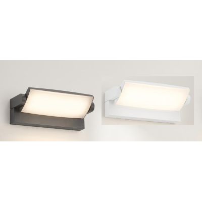 FLOYD APPLIQUE DA ESTERNO ORIENTABILE LED 25W LUCE CCT 3000K-4000K IP65 ALLUMINIO BIANCO E ANTRACITE