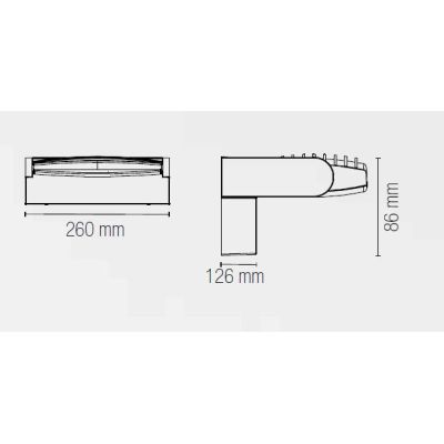 FLOYD APPLIQUE DA ESTERNO ORIENTABILE LED 25W LUCE CCT 3000K-4000K IP65 ALLUMINIO BIANCO E ANTRACITE