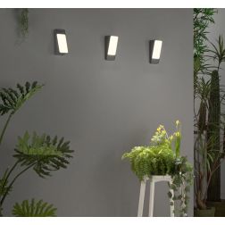 APPLIQUE DA ESTERNO IN ALLUMINIO 3 COLORI LED 14W LUCE 3000K IP65  DESIGN MODERNO 2