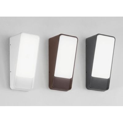 APPLIQUE DA ESTERNO IN ALLUMINIO 3 COLORI LED 14W LUCE 3000K IP65  DESIGN MODERNO