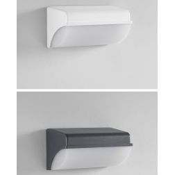 APPLIQUE DA ESTERNO IN POLICARBONATO BIANCO E ANTRACITE LED 30W LUCE 3000K-4000K IP65  DESIGN MODERNO