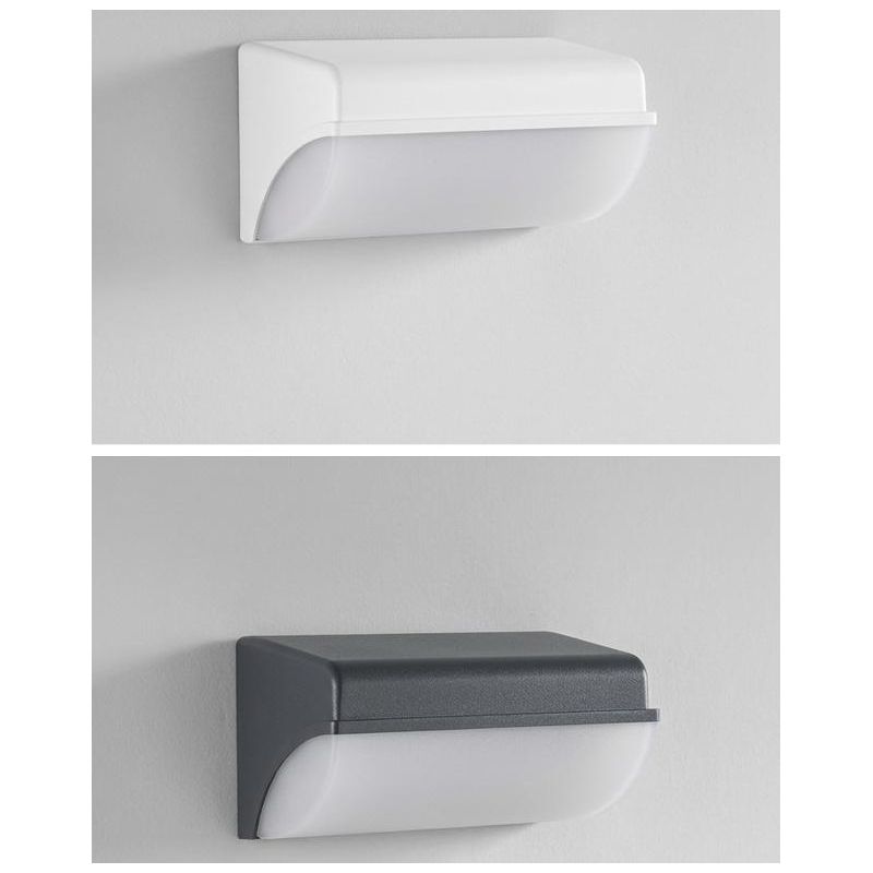 APPLIQUE DA ESTERNO IN POLICARBONATO BIANCO E ANTRACITE LED 30W LUCE 3000K-4000K IP65  DESIGN MODERNO