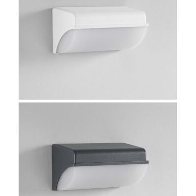 APPLIQUE DA ESTERNO IN POLICARBONATO BIANCO E ANTRACITE LED 30W LUCE 3000K-4000K IP65  DESIGN MODERNO