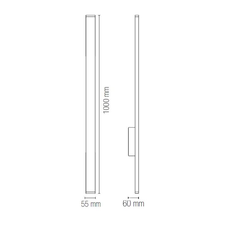 HERCULES APPLIQUE DA ESTERNO LUCE INDIRETTA LED 23W LUCE CCT 3000K-4000K IP65 ALLUMINIO CORTEN
