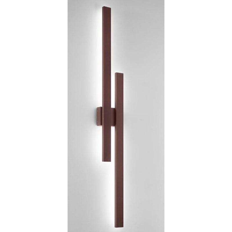 LAMPADA DA ESTERNO LUCE INDIRETTA LED 47W LUCE CCT 3000K-4000K IP65 ALLUMINIO CORTEN MODERNA