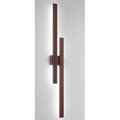 LAMPADA DA ESTERNO LUCE INDIRETTA LED 47W LUCE CCT 3000K-4000K IP65 ALLUMINIO CORTEN MODERNA