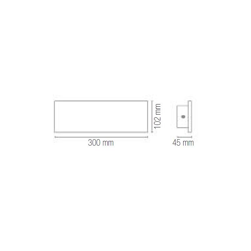 APPLIQUE DA ESTERNO IN CEMENTO BIANCO 4 MISURE LED LUCE CCT 3000K-4000K IP65 DESIGN MODERNO