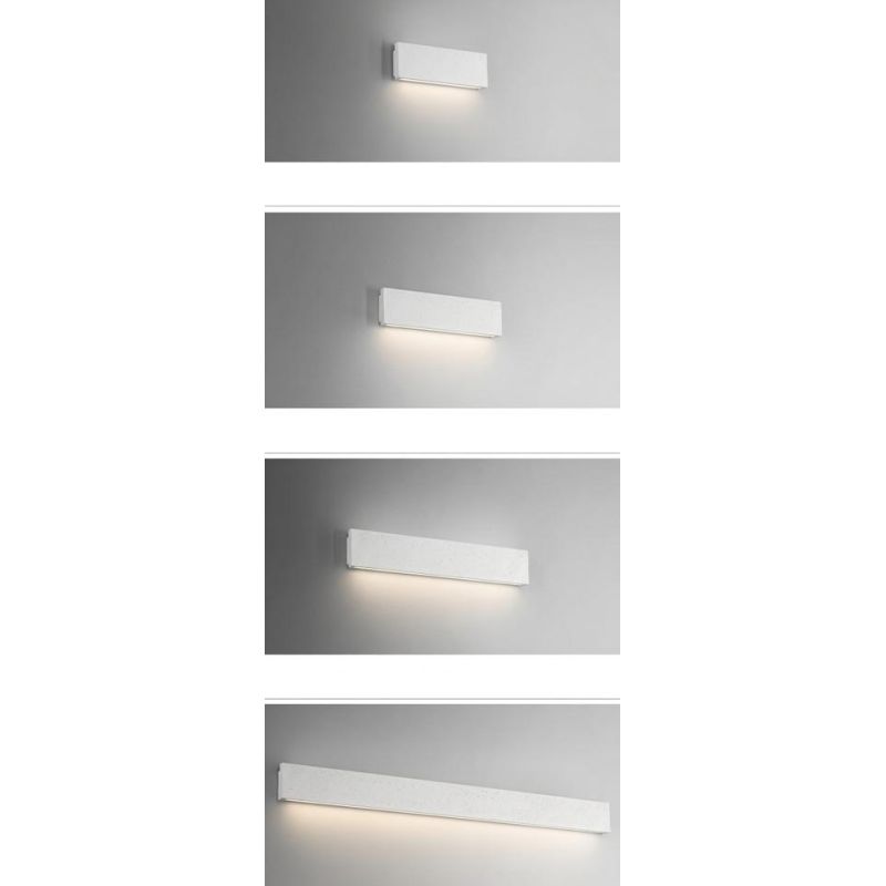 APPLIQUE DA ESTERNO IN CEMENTO BIANCO 4 MISURE LED LUCE CCT 3000K-4000K IP65 DESIGN MODERNO