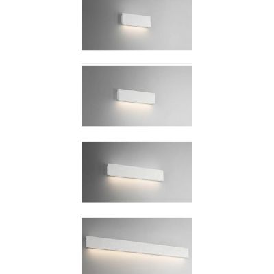 APPLIQUE DA ESTERNO IN CEMENTO BIANCO 4 MISURE LED LUCE CCT 3000K-4000K IP65 DESIGN MODERNO