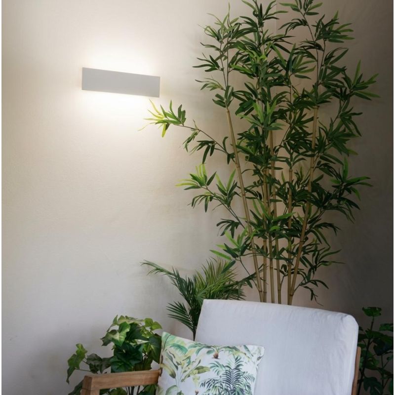 APPLIQUE DA ESTERNO IN CEMENTO BIANCO 4 MISURE LED LUCE CCT 3000K-4000K IP65 DESIGN MODERNO