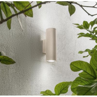 PORTLAND APPLIQUE CILINDRO DA ESTERNO IN CEMENTO IP65 BIEMISSIONE LAMPADINE ATTACCO GU10 MODERNA