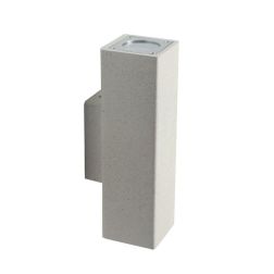 APPLIQUE SQUADRATA DA ESTERNO IN CEMENTO IP65 BIEMISSIONE LAMPADINE ATTACCO GU10 MODERNA 2