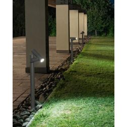 LAMPIONCINO DA GIARDINO CON LUCE ORIENTABILE LED 5,3W LUCE 4000K IP44 ANTRACITE DESIGN MODERNO 2