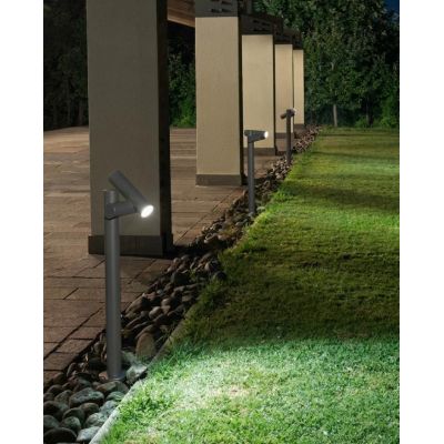 LAMPIONCINO DA GIARDINO CON LUCE ORIENTABILE LED 5,3W LUCE 4000K IP44 ANTRACITE DESIGN MODERNO