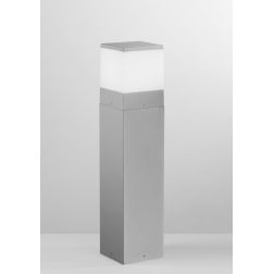 BOOSTER PALETTO DA GIARDINO H60 CM IP54 IN METALLO FINITURA SILVER LAMPADINA ATTACCO E27 MODERNO 2