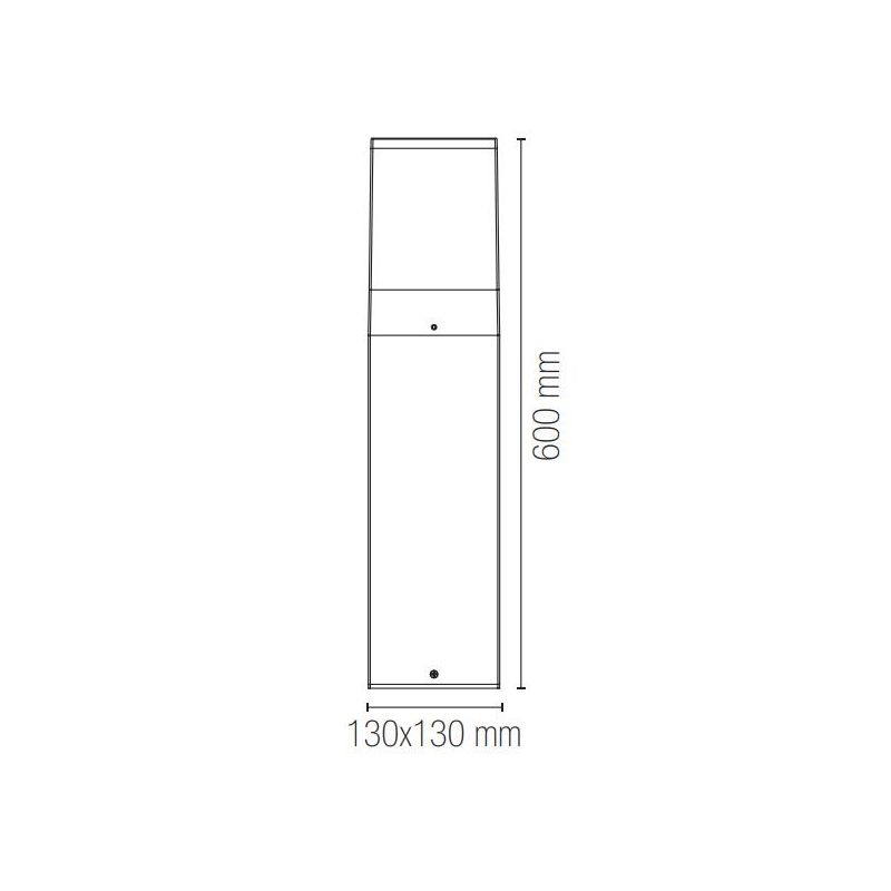 BOOSTER PALETTO DA GIARDINO H60 CM IP54 IN METALLO FINITURA SILVER LAMPADINA ATTACCO E27 MODERNO