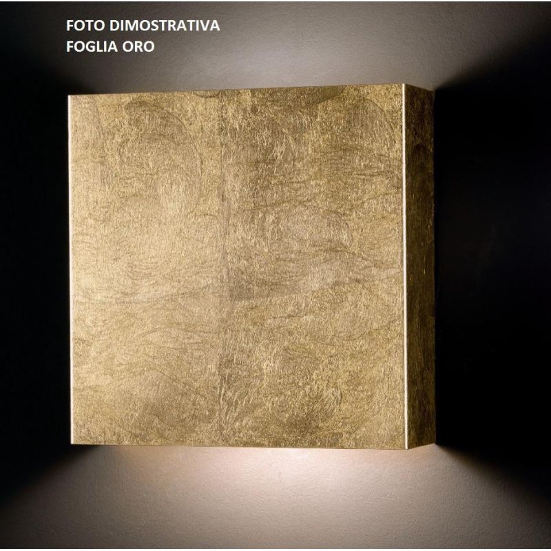 L'ALTRO LAMPADA DA PARETE IN METALLO FINITURE FOGLIA ORO O ARGENTO MODERNA Illuminando - Cristalensi Shop Online
