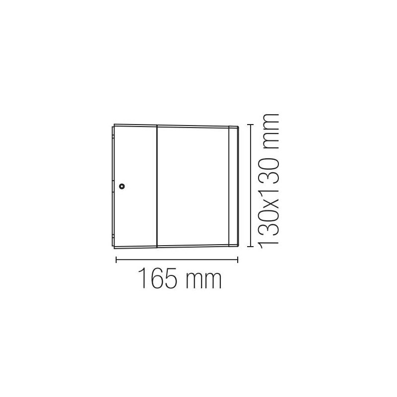 APPLIQUE CUBO DA ESTERNO IP54 IN METALLO FINITURA SILVER LAMPADINA ATTACCO E27 MODERNO