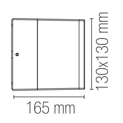 APPLIQUE CUBO DA ESTERNO IP54 IN METALLO FINITURA SILVER LAMPADINA ATTACCO E27 MODERNO
