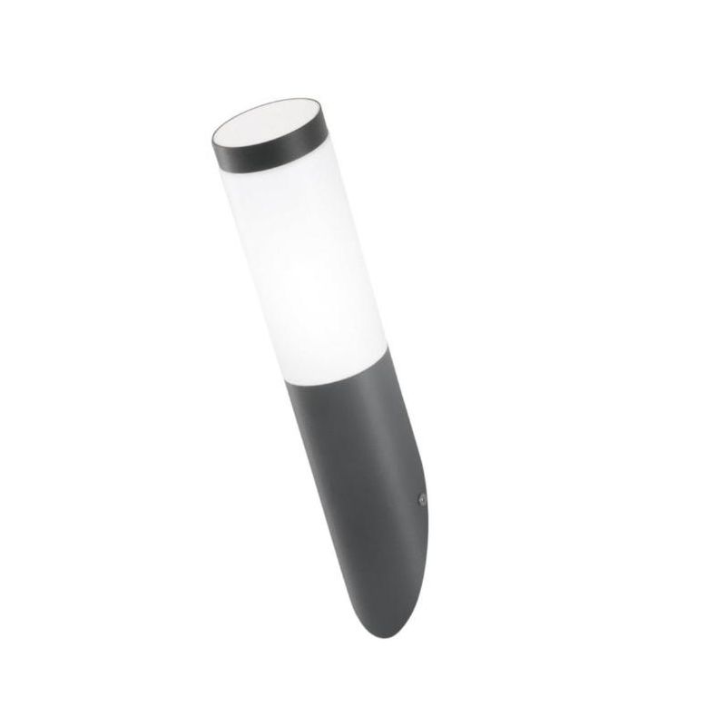 TOKYO APPLIQUE TUBOLARE INCLINATA DA ESTERNO IP44 IN ACCIAIO INOX 4 COLORI LAMPADINA ATTACCO E27 MODERNA