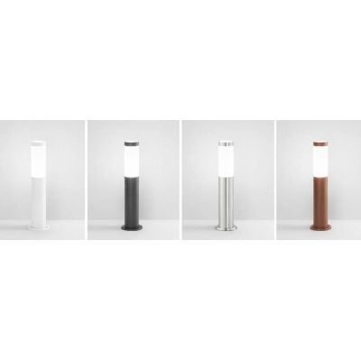 PALO DA GIARDINO 3 MISURE IP44 IN ACCIAIO INOX 4 FINITURE COLORE CON LAMPADINA ATTACCO E27 DESIGN MODERNO