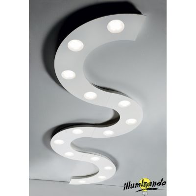 UFO APPLIQUE PLAFONIERA IN METALLO BIANCO O SABBIA CON LAMPADINE GX53 LED COMPONIBILE Illuminando - Cristalensi Shop Online