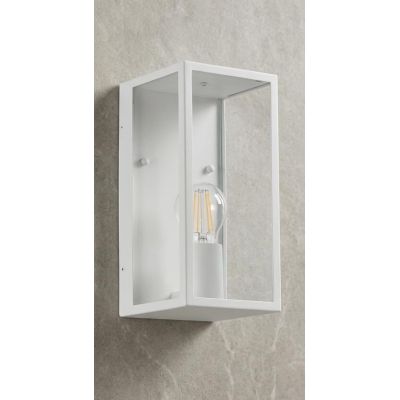 MIRAGE APPLIQUE LANTERNA DA ESTERNO IP44 IN METALLO ANTRACITE O BIANCO DIFFUSORI IN VETRO LAMPADINA ATTACCO E27