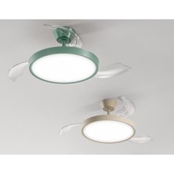 MYRA VENTILATORE D106 CM CON PALE A SCOMPARSA LED 30W CCT 3000-4000-5000K 2 COLORI TELECOMANDO INCLUSO