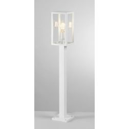 LAMPIONE DA GIARDINO 2 MISURE IP44 IN METALLO ANTRACITE O BIANCO DIFFUSORI IN VETRO LAMPADINA ATTACCO E27 2
